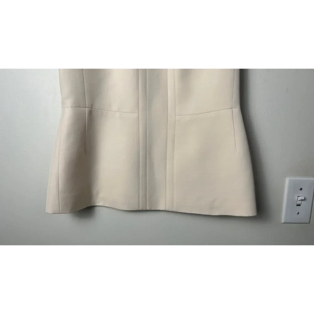 CALVIN KLEIN COLLECTION $1875  CONSTRUCTION TAILORED BLOUSE 4/6 - Picture 3 of 7